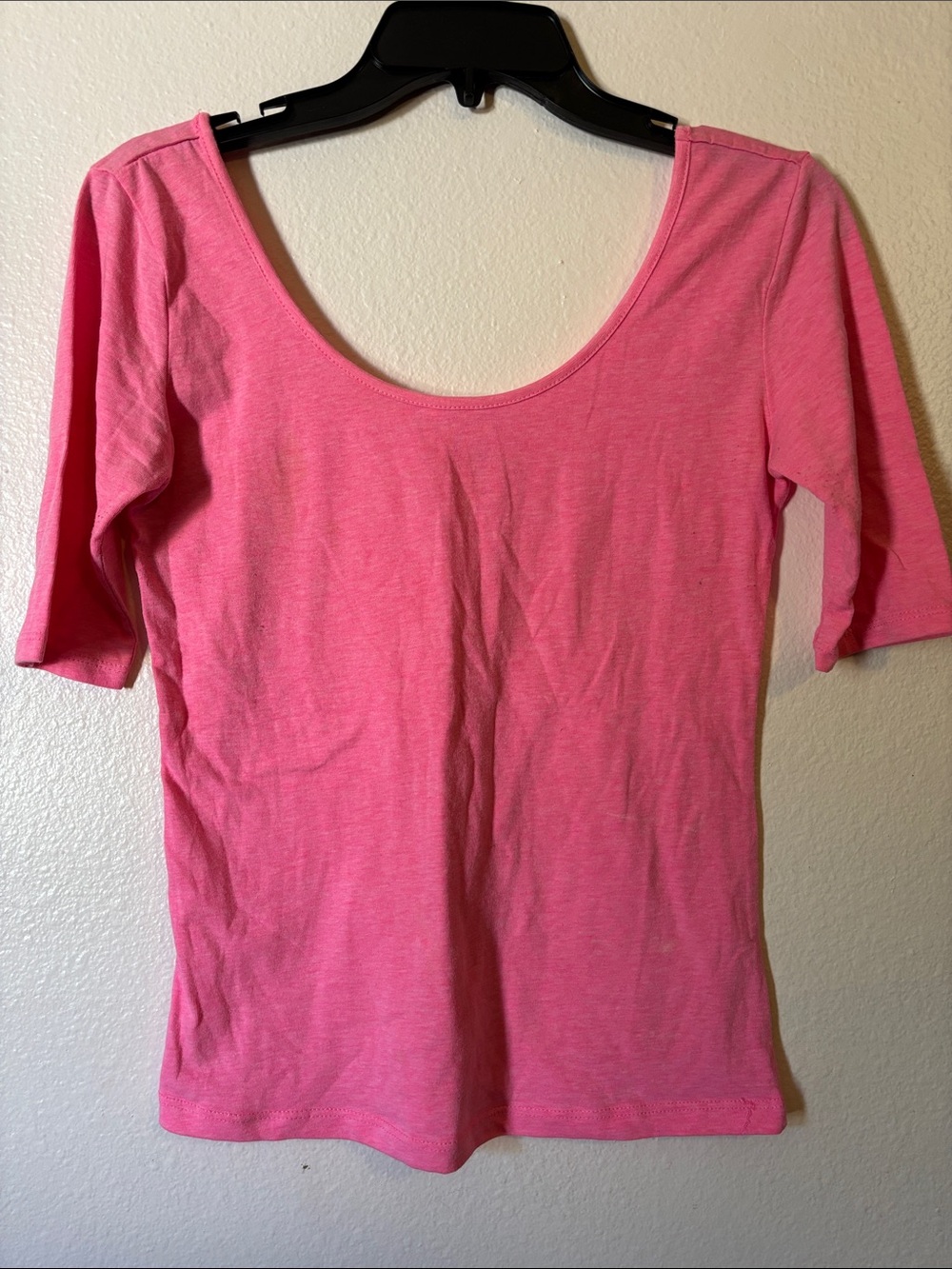 Ambiance Women’s Pink Scoop Neck Off the Shoulder Top, Size M